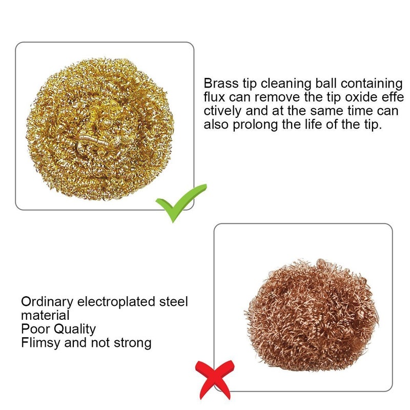 Keledz Soldering Iron Tip Cleaner, Solder Tip Cleaning Brass Wire for Soldering Station (6pcs) - Image 4